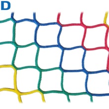 Сетка заградительная, ячейка 40х40мм, толщина нити 3,1мм, безузловая, четырехцветная
