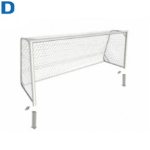 Ворота футбольные юношеские алюминиевые 5х2 глубина ворот 1,5 м профиль 100х120 мм (стационарные)