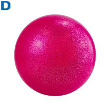 Мяч для художественной гимнастики 19 см TORRES ПВХ малиновый с блестками