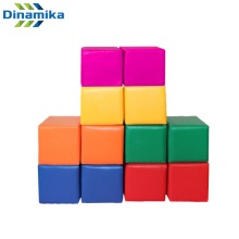 Набор мягких модулей кубики цветные 300х300х300 (12 элементов)