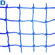 Сетка заградительная, ячейка 40х40мм, толщина нити 2,2мм, узловая, синяя