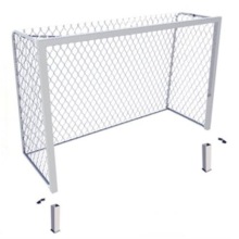 Ворота для мини-футбола/гандбол алюминиевые 3х2 глубина ворот 1 м профиль 80х80 мм (стационарные)