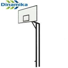 Стойка баскетбольная двухопорная под бетонирование вынос 1200 мм (уличная)
