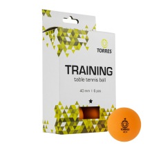 Мяч для настольного тенниса TORRES Training 1 оранжевый