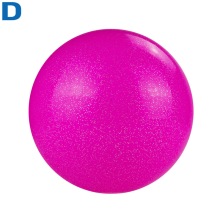 Мяч для художественной гимнастики 15 см TORRES ПВХ розовый с блестками
