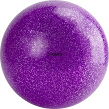 Мяч для художественной гимнастики 19 см TORRES ПВХ фиолетовый с блестками