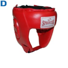 Шлем боксёрский открытый кожзам размер S:20-24 (Красный)