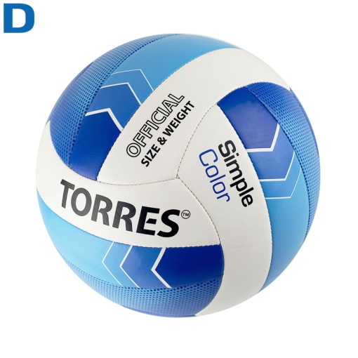 Мяч волейбольный №5 TORRES Simple Color люб.