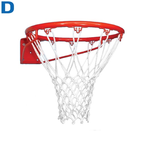 Сетка баскетбольная, толщина нити 2,6 мм, белая