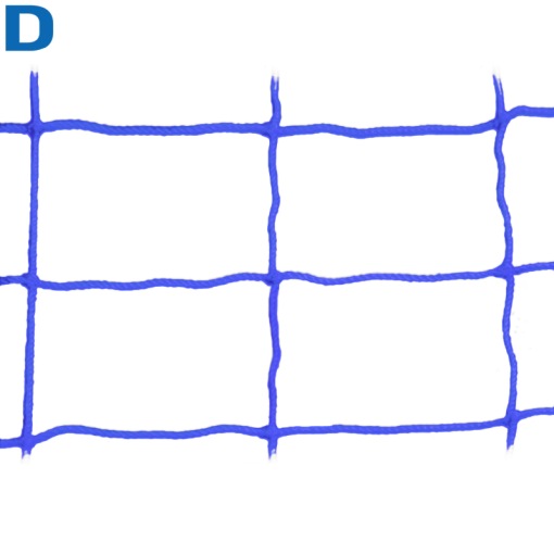 Сетка заградительная, ячейка 100*100, толщина нити 2,2 мм, узловая, синяя