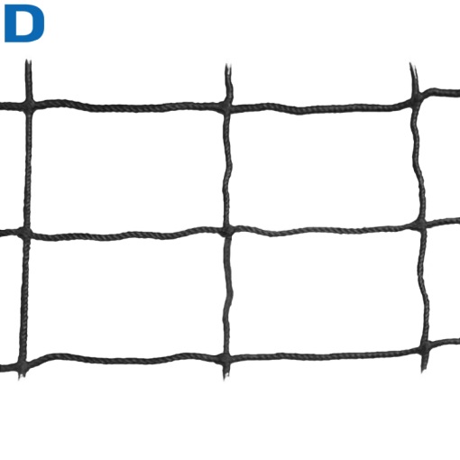 Сетка заградительная, ячейка 100*100, толщина нити 2,2 мм, узловая, черная