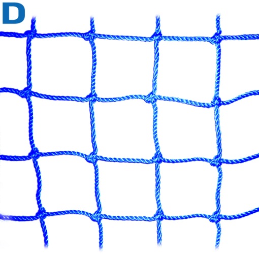 Сетка заградительная, ячейка 40*40, толщина нити 2,2 мм, узловая, синяя