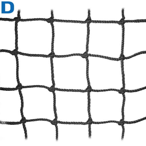 Сетка заградительная, ячейка 40*40, толщина нити 2,2 мм, узловая, черная