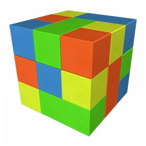 Набор мягких модулей Конструктор Кубик-Рубик №2 Мини (19 элементов)