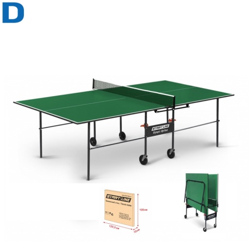 Теннисный стол START LINE OLYMPIC Optima с сеткой Green для помещения