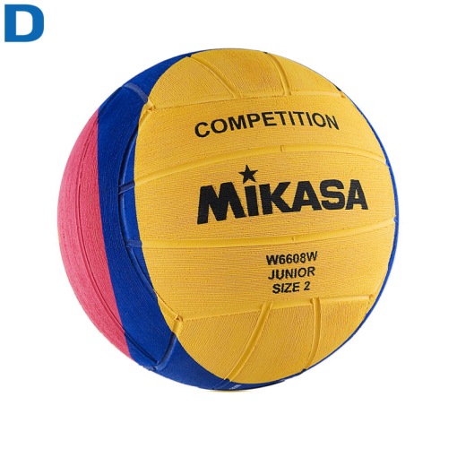 Мяч для водного поло MIKASA W6608W размер 2, jun, резина, вес 300-320гр